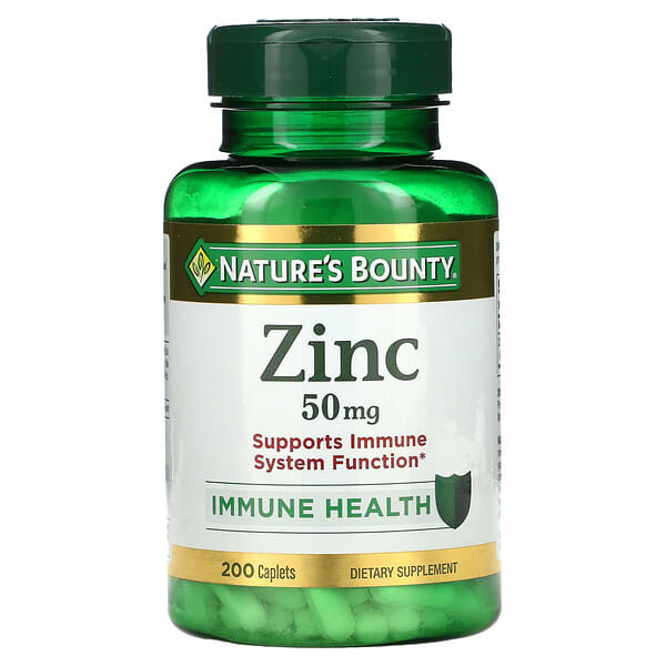 Nature's Bounty, Zinco, 50 mg, 200 Cápsulas