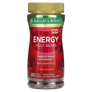 Nature's Bounty, Energy Jelly Beans, With Vitamin B-12, Cherry, 80 Jelly Beans