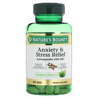 Nature's Bounty, Alivio de la ansiedad y el estrés`` 90 comprimidos