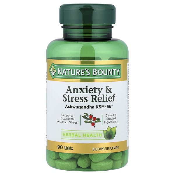 Nature's Bounty Anxiety & Stress Relief, 90 Tablets