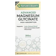 Nature's Bounty, Advanced Magnesium Glycinate, High Absorption, 360 mg ...