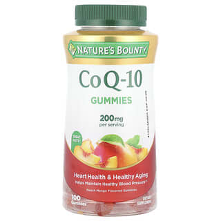 Nature's Bounty, CoQ-10（コエンザイムQ10）グミ、ピーチマンゴー、200mg、グミ100粒（グミ1粒あたり100mg）