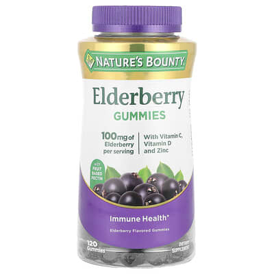 Nature's Bounty, Elderberry Gummies, 120 Gummies