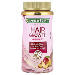 Nature's Bounty, Gomitas para el crecimiento del cabello, Melocotón y mango, 60 gomitas