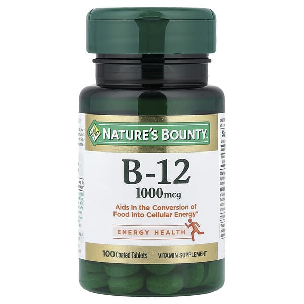 Nature's Bounty, 비타민B-12, 1,000mcg, 100정