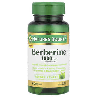 Nature's Bounty, Berberine, Berberin, 1.000 mg, 60 Kapseln (500 mg pro Kapsel)