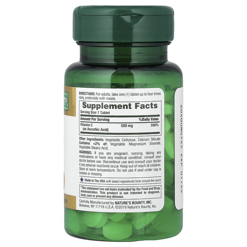Vitamin C, 500 mg, 100 Tablets
