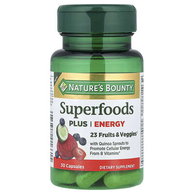 Nature's Bounty, Superfood + Energy, 30 Capsules