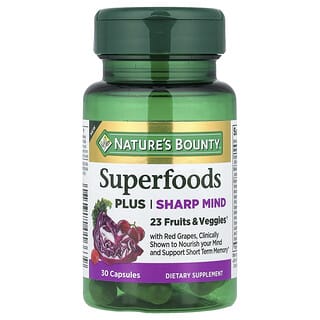 Nature's Bounty, Superfoods Plus Sharp Mind, 30 Capsules