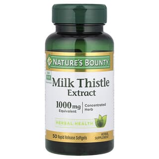 Nature's Bounty, Milk Thistle Extract , 1,000 mg, 50 Rapid Release Softgels