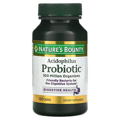 Nature's Bounty, пробиотик с ацидофильными лактобактериями, 120 таблеток