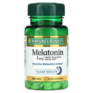 Nature's Bounty, Mélatonine, 1 mg, 180 comprimés