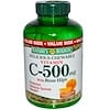 Delicious Chewable Vitamin C-500 mg, With Rose Hips, Natural Orange Flavor, 180 Tablets