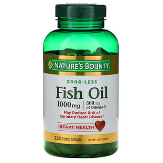 Nature's Bounty, рыбий жир, 1000 мг, 220 капсул в оболочке