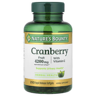 Nature's Bounty, Arándano rojo con vitamina C, 250 cápsulas blandas de liberación rápida
