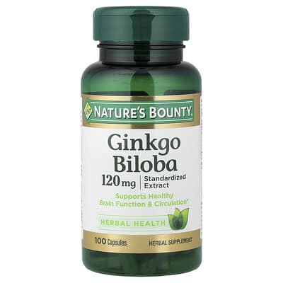 Nature's Bounty, Ginkgo Biloba, 120 mg, 100 Capsules