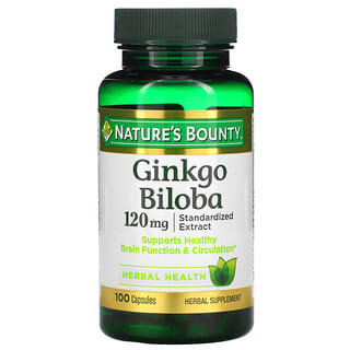 Nature's Bounty, Ginkgo biloba, 120 mg, 100 gélules