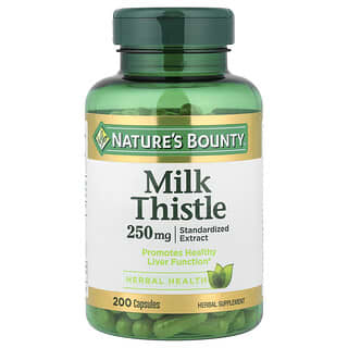 Nature's Bounty, Milk Thistle, 250 mg, 200 Capsules