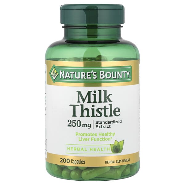 Nature's Bounty, 밀크씨슬, 250 mg, 200 캡슐
