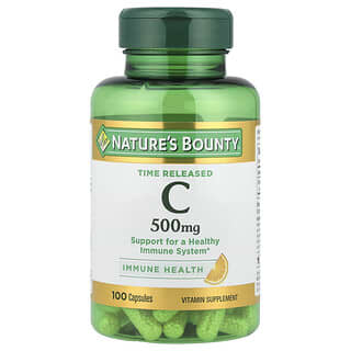 Nature's Bounty, Time Released Vitamin C, 500 mg, 100 Capsules