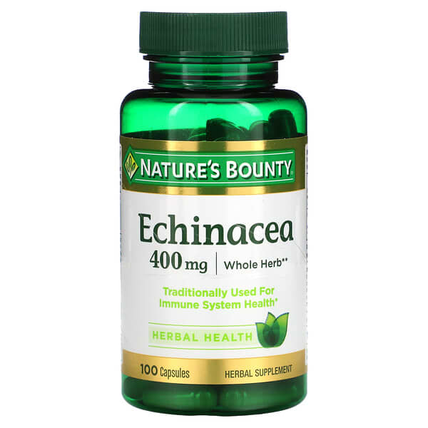 Nature's Bounty, Equinácea, 400 mg, 100 Cápsulas