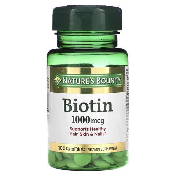 Nature's Bounty, Biotin, 1000 mcg, 100 comprimés enrobés
