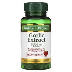 Nature's Bounty, Extracto de ajo, 1000 mg, 100 cápsulas blandas de liberación rápida