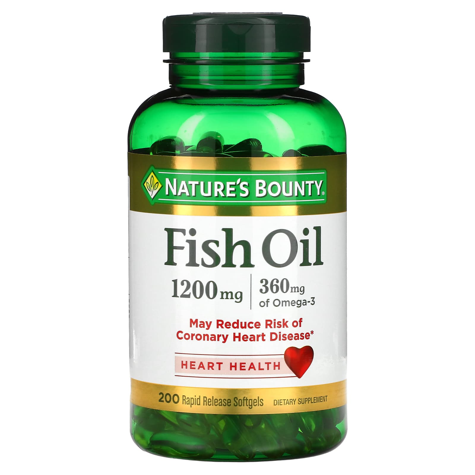 Nature S Bounty Fish Oil Mg Rapid Release Softgels