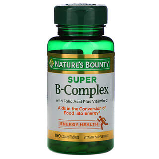 Nature's Bounty, スーパー B-コンプレックスと葉酸プラスビタミンC、 150錠
