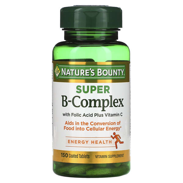 Nature's Bounty, Super B-Komplex mit FolsΣuren plus Vitamin C, 150 Tabletten