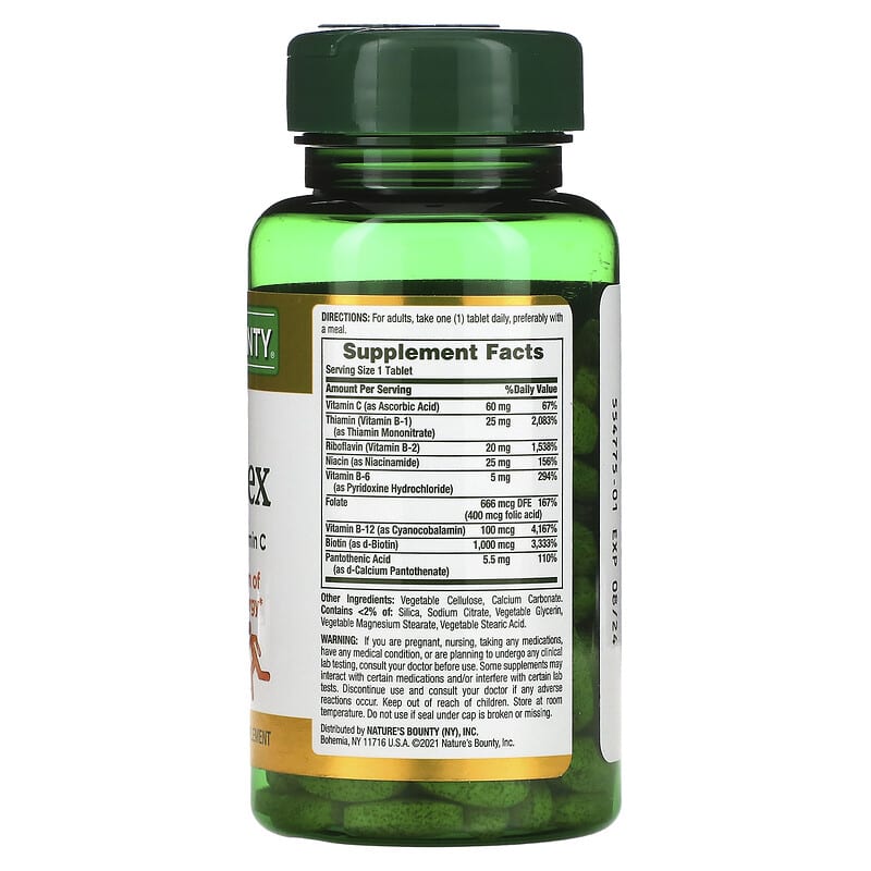 Nature's Bounty Absorbable B-Complex with Folic Acid plus Vitamin