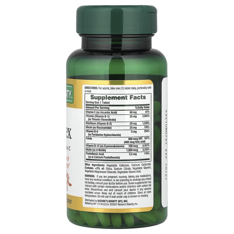 Super B-Complex cu acid folic plus vitamina C, 150 comprimate filmate