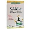 SAM-e (S-Adenosyl-L-Methionine), 슈퍼 강도, 400 mg, 30정 알약