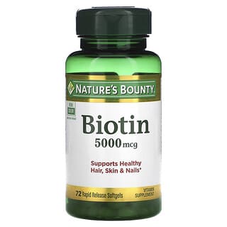 Nature's Bounty, Biotin, 5,000 mcg, 72 Rapid Release Softgels