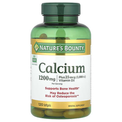 Nature's Bounty, Calcium Plus Vitamin D3, 120 Softgels