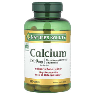 Nature's Bounty, Calcium Plus Vitamin D3, 1.200 mg, 120 Weichkapseln mit schneller Freisetzung (600 mg pro Weichkapsel)