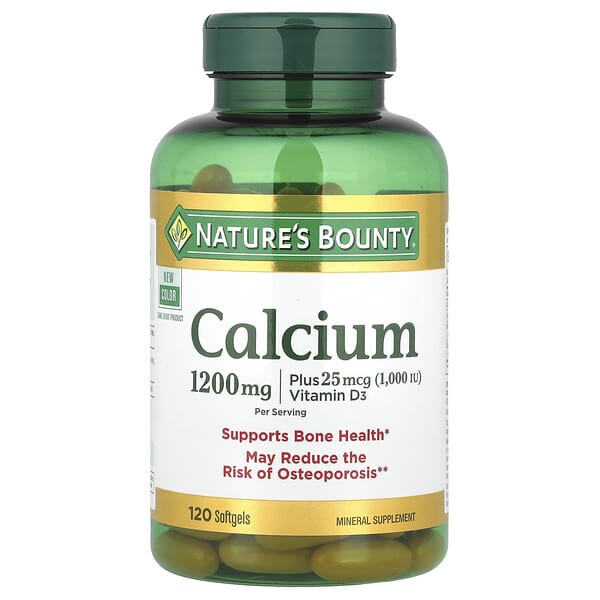 Nature's Bounty Calcium Plus Vitamin D3, 120 Softgels