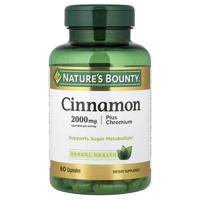 Nature's Bounty, Cinnamon Plus Chromium, 60 Capsules