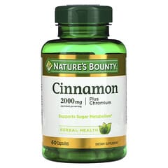 Nature's Bounty, Zimt Plus Chrom, 1.000 mg, 60 Kapseln