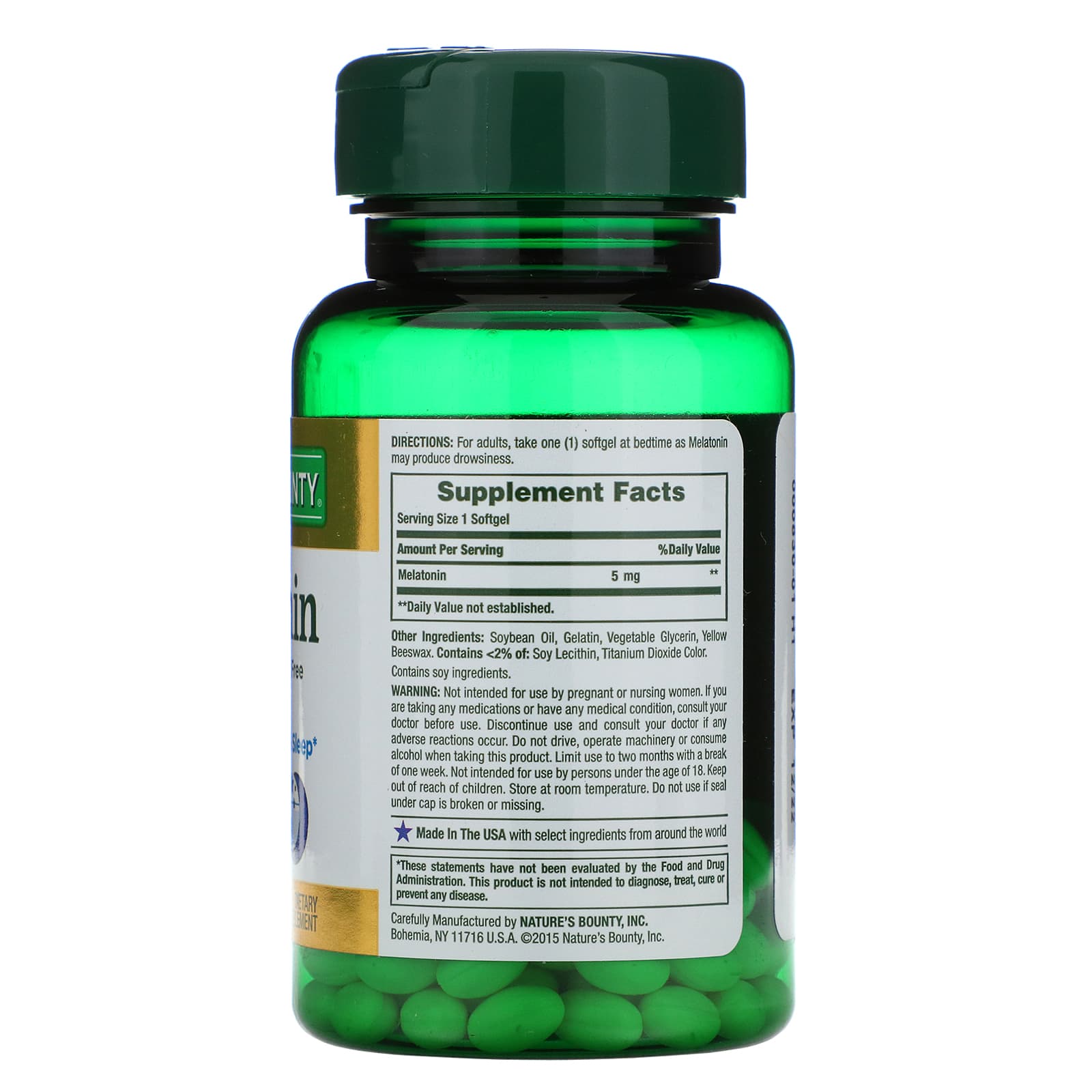 Nature S Bounty Melatonin Mg Rapid Release Softgels