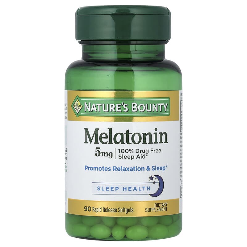 Melatonin, 5 mg, 90 Rapid Release Softgels