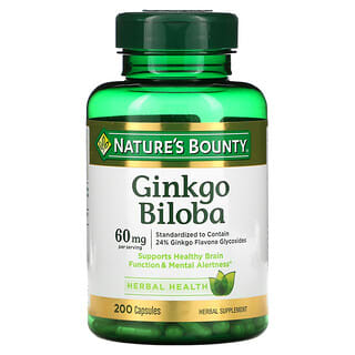 Nature's Bounty, Ginkgo biloba, 30 mg, 200 cápsulas