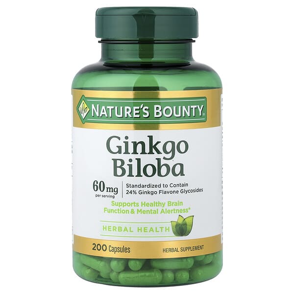 Nature's Bounty, 징코 빌로바, 캡슐 200정(캡슐 1정당 30mg)