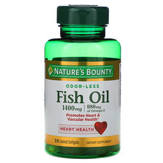 Nature's Bounty, рыбий жир, 1400 мг, 39 капсул в оболочке