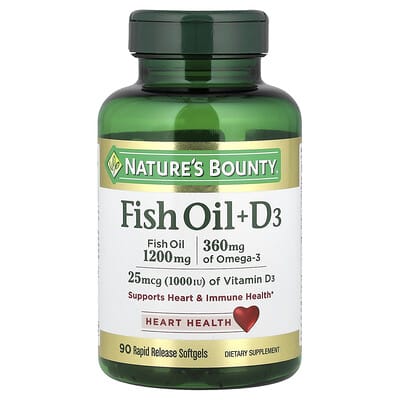 Nature's Bounty, Fish Oil + D3, 90 Rapid Release Softgels