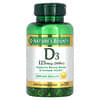 Vitamina D3, 125 mcg (5000 UI), 240 cápsulas blandas de liberación rápida