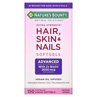 Nature's Bounty, Optimal Solutions，特强型头发、皮肤和指甲幫助配方，150 粒速释液体软凝胶