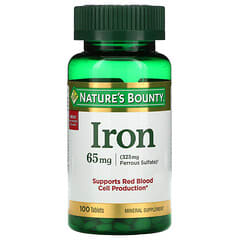 Nature's Bounty, железо, 65 мг, 100 таблеток