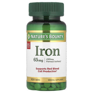 Nature's Bounty, Ferro, 65 mg, 100 compresse