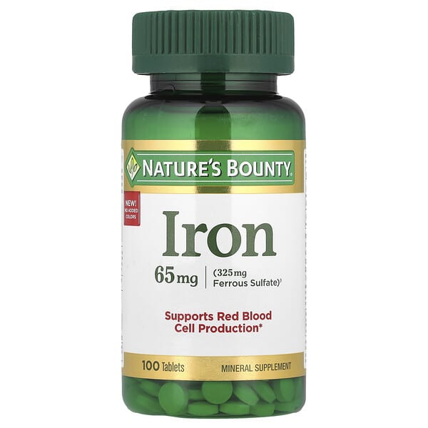Iron, 65 mg, 100 Tablets